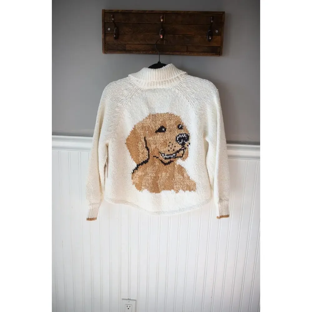 Anthropologie The Jesse Dog Icon Cardigan Sweater Pilcro Golden Retriever XXS - Picture 4 of 4